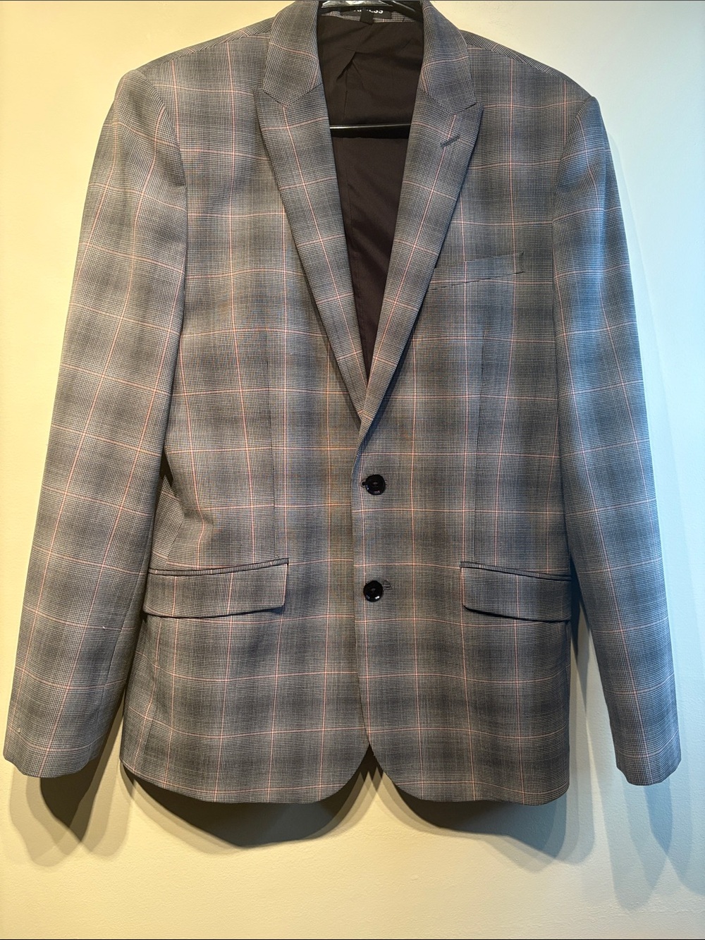 Express Men's Gray Plaid Pants & Jacket Suit